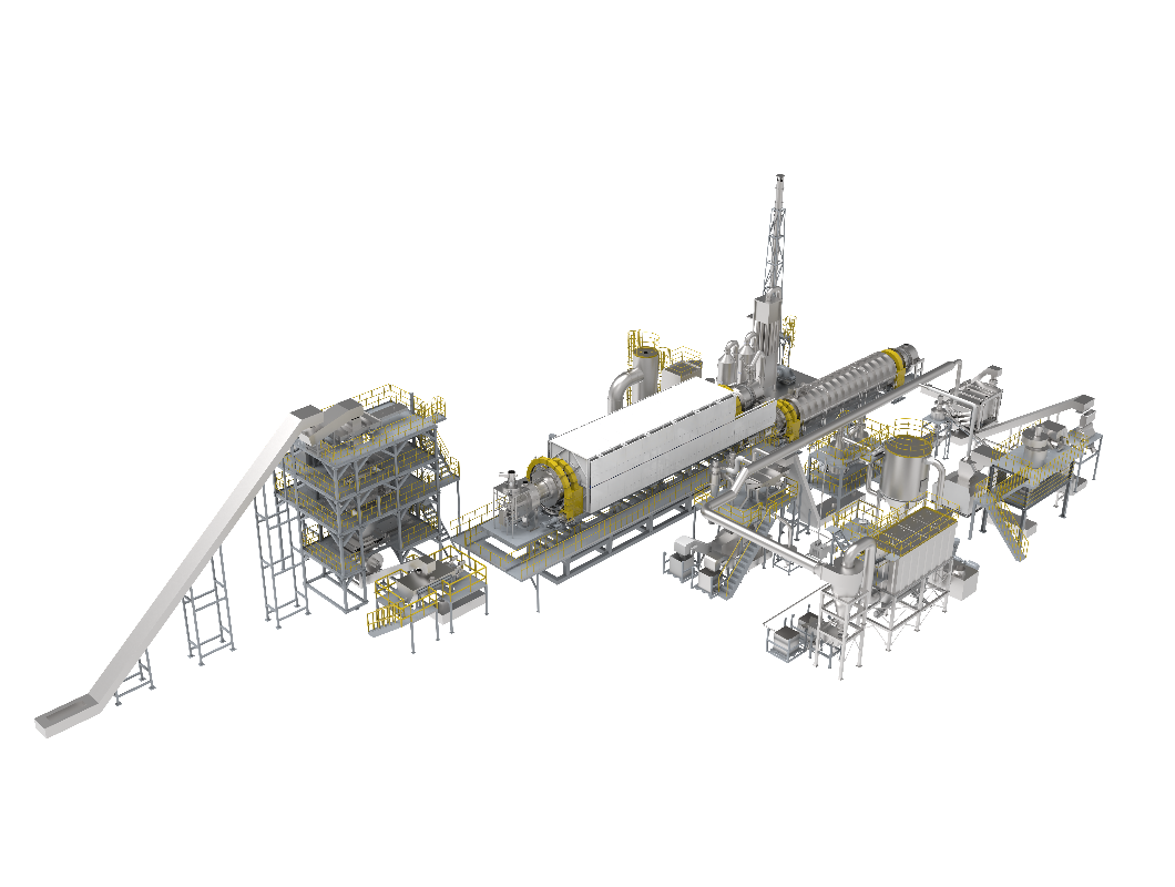 Линия переработки и дробления использованных аккумуляторов
