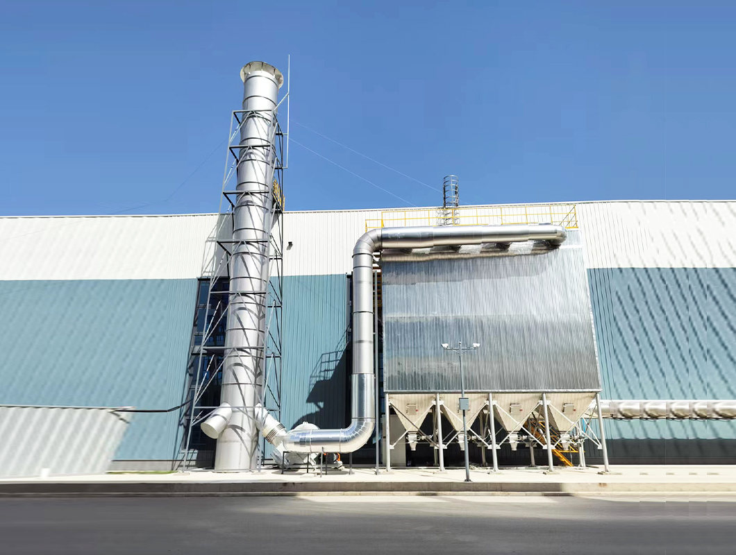 Система обработки пылевых выхлопных газов